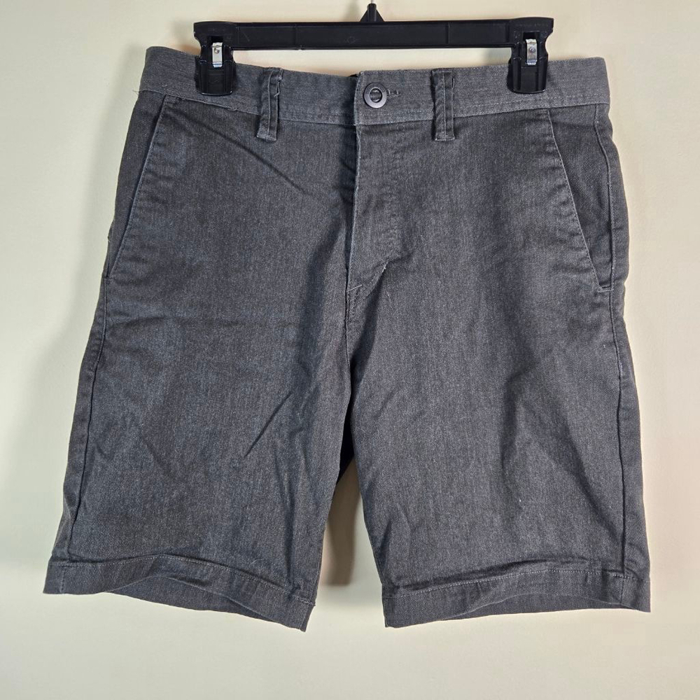Men's Volcom Gray Flat Front Shorts Waist 32
